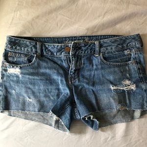 American Eagle Distressed Jean Shorts